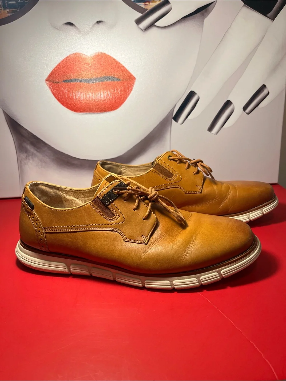 Men's Leather Derby Shoes in Tan - Stylish Casual Oxfords